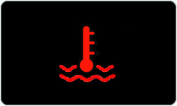 Engine temperature warning light